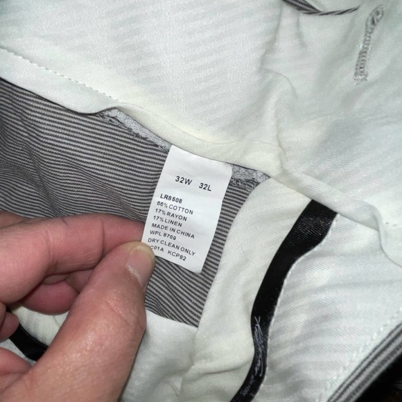 Kenneth Cole Men’s Gray Pinstripe Dress Pants Size 32w x 32L - Picture 6 of 6